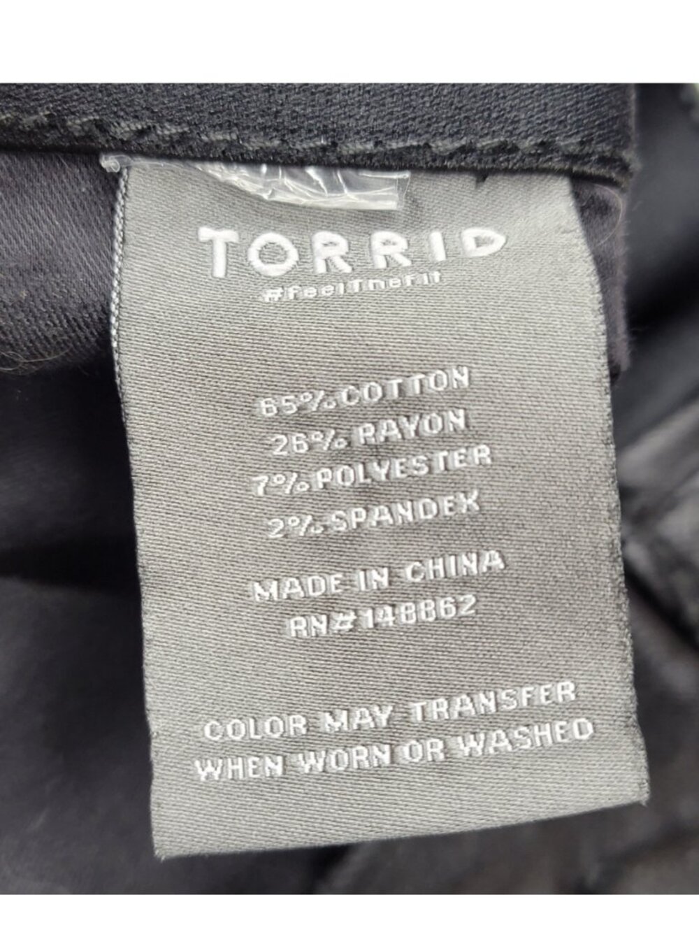 Torrid Black Distressed Crop Sky High Skinny Premium Stretch High-Rise Jean 18 - Picture 9 of 11